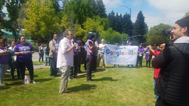 Rally of the Security Officers Union, Charleston Park, Mountain View, May 17, 2018