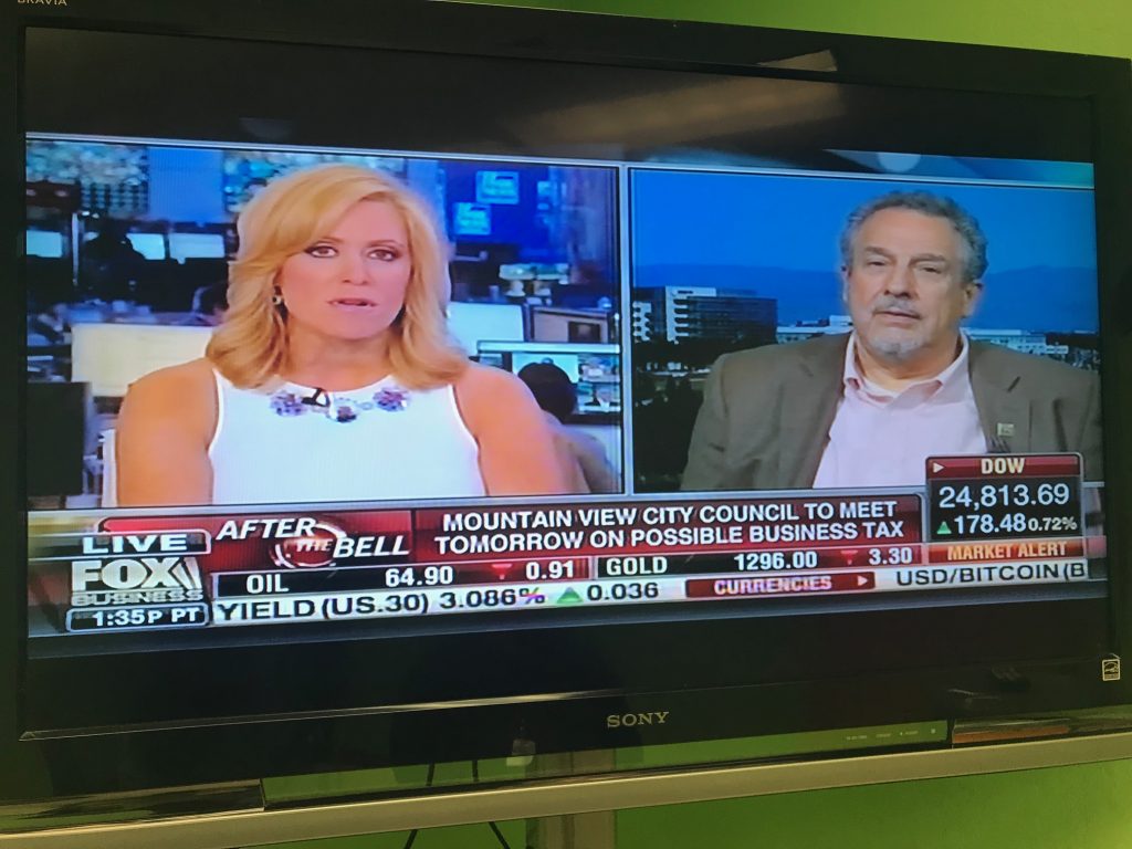 Fox Business News interview about proposed Mountain View business tax